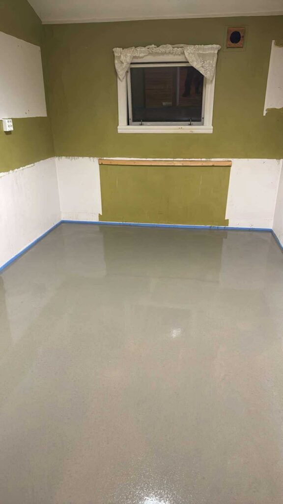 Kjøkkengulv avrettet